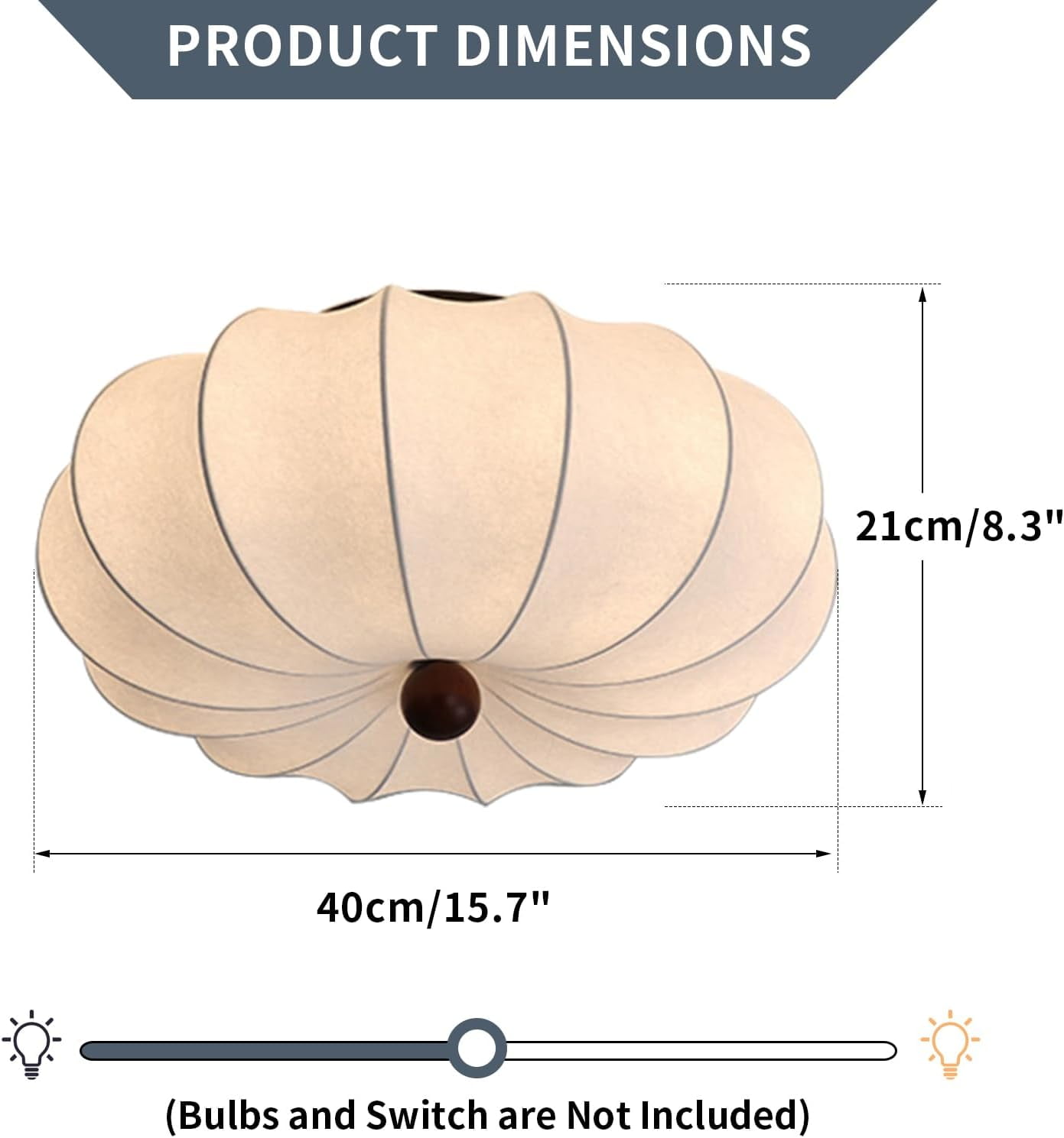 KCO Lighting White Fabric Flush Mount Ceiling Light Large Drum Light Fixtures for Entryway