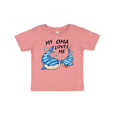 

Inktastic My Oma Loves Me- Whale Shark Gift Baby Boy or Baby Girl T-Shirt