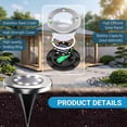 thumbnail image 4 of VOLIVO 12 pack Solar Ground Lights Outdoor,8 LED Disk Solar Lights for Lawn Patio Yard Garden Decor, 4 of 7