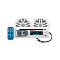 BOSS Audio Systems MCK508WB.6 Marine Boat Stereo & 6.5 inch Speakers Package - Single Din, Bluetooth, CD DVD Player, AM/FM Radio Receiver Head Unit, Dipole Antenna