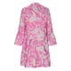 thumbnail image 3 of Puntoco Vestido De Manga Corta Con Cuello En V, Vestido De Verano Con Estampado De Botones Y Manga Tres Cuartos Para Mujer, Rosa S, 3 of 5