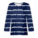 thumbnail image 3 of MHFRRA Camiseta de Manga Larga con Cuello Redondo y Estampado Floral para Mujer, Estilo Informal y Elegante. Marina de Guerra, 3 of 4