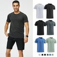 thumbnail image 3 of Athletic Shirts for Men Short Sleeve Quick Dry Workout Running Gym Sport Exercise Tee Moisture Wicking, 3 of 7