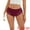 Wine Red, variant on Women's Comfortable Briefs Lace Mid-Waisted Underwear Panties Black 3XL
