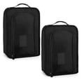 thumbnail image 2 of Gustave 2 Pack Travel Shoe Bags Foldable Waterproof Shoe Storage Organizer Packing Cubes Portable Shoes Pouch for Luggage with Zipper & Handle Holds "Black", 2 of 10