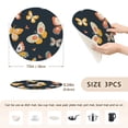 thumbnail image 2 of Butterflies Orange Trivet Mats Woven Pot Holders 3Pcs Non-Slip Heat Resistant for Hot Pots Pans Pats, 2 of 6