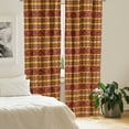 thumbnail image 2 of Ambesonne Tribal Curtains, Indigenous Motifs, Pair of 28"x95", Cinnamon Marigold Grey, 2 of 5