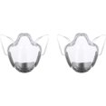 thumbnail image 1 of Durable Masque Visage Combinez Masque en Plastique Transparent Réutilisable(2 pièces), Transparent Visage Masque, Couvrant pour Protéger Les Yeux, Nez, Bouche pour Adultes Hommes Femmes-grise esquí esquí Gafas de esquí, 1 of 3