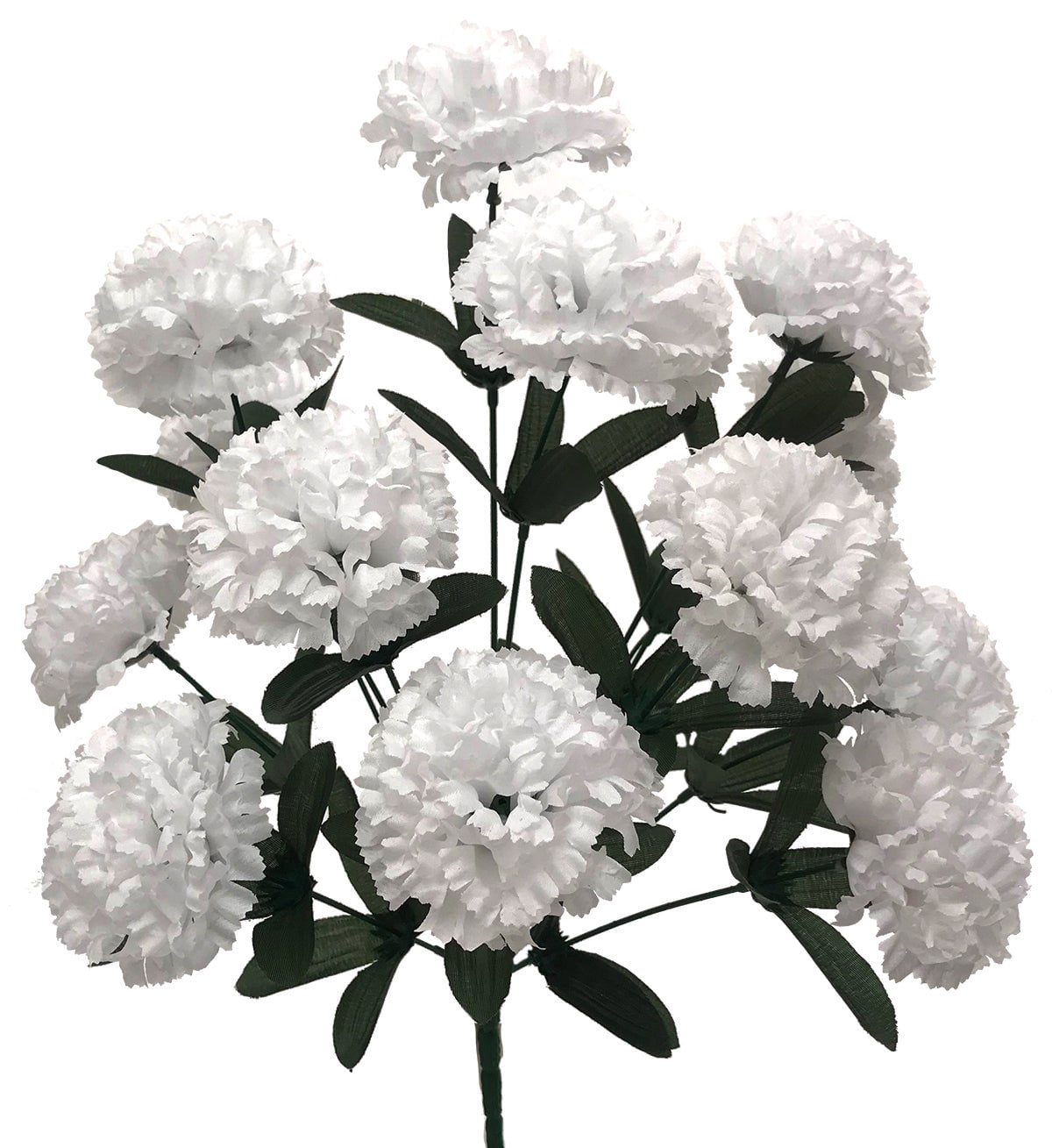 Ensemble de 2 Bouquets d'Illets Blancs Fleurs Artificielles