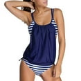 thumbnail image 5 of Fusipu Tankini Swimsuits Fashion Sexy Striped Print Slim Bikini Summer Beach Swimsuit Swimwear, 5 of 8