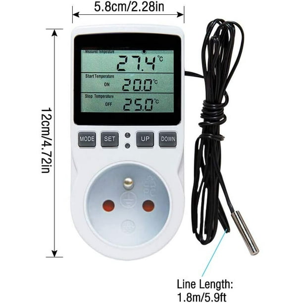Thermostat de prise de contrôleur de température numérique pour