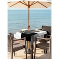 thumbnail image 4 of Square Outdoor Tablecloth With Umbrella Hole And Zipper– Black White Grey Color Block Waterproof Patio Table Cover for Party, Picnic, Backyard, 60"x60" , Abstract Modern Geometric, 4 of 8
