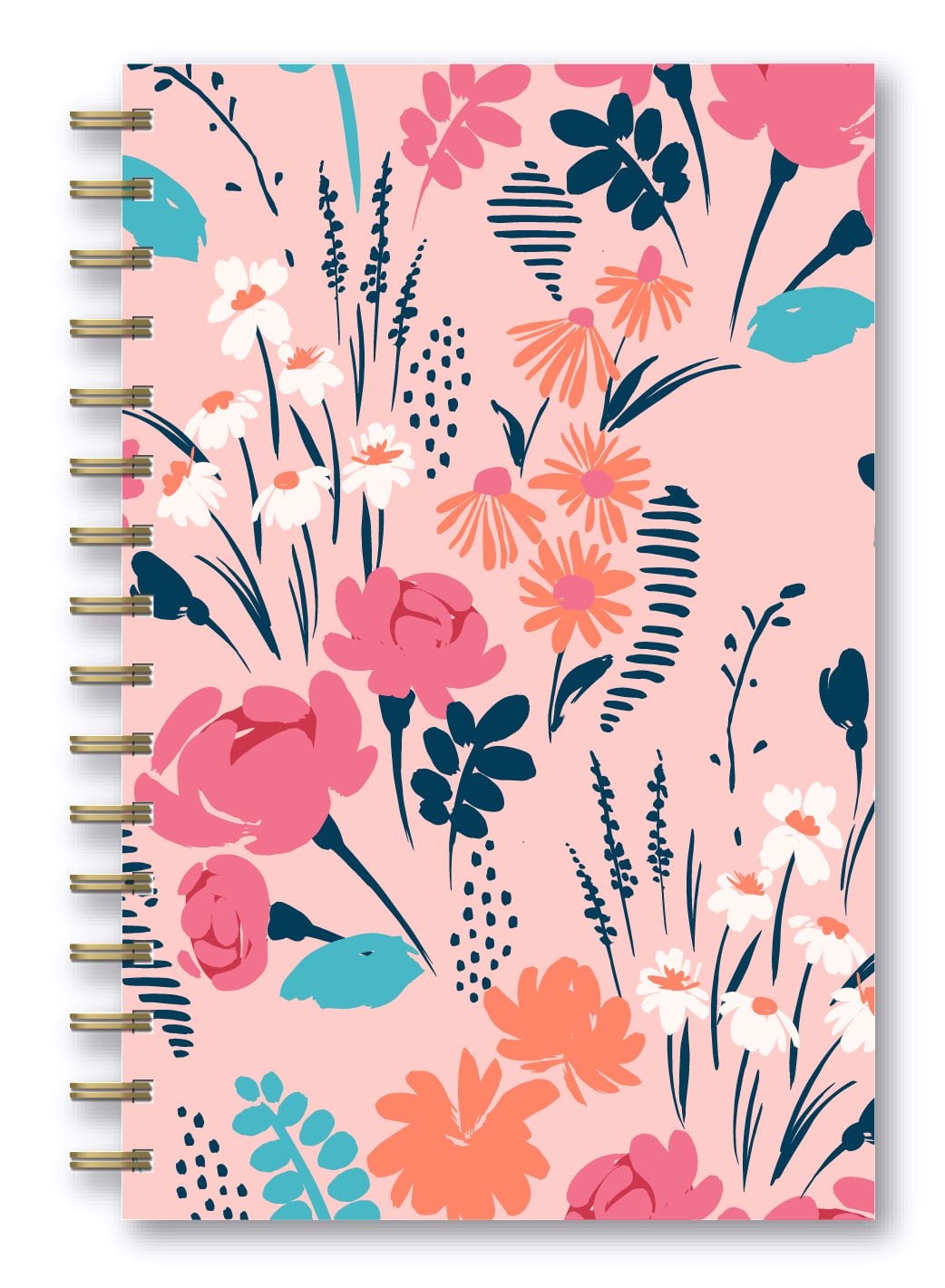 Markings By C.R Gibson Pink Floral Print Twin Wire Journal