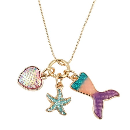 

TIERPOP Shell Love Beauty Starfish Tassel Pendant Necklace Female European and American Style Summer Fashion Simple Jewelry