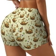 thumbnail image 2 of Kdxio Snail With Mushrooms Print Workout Shorts for Women Seamless Soft Smooth Gym Yoga Scrunch Active Shorts, 2 of 5