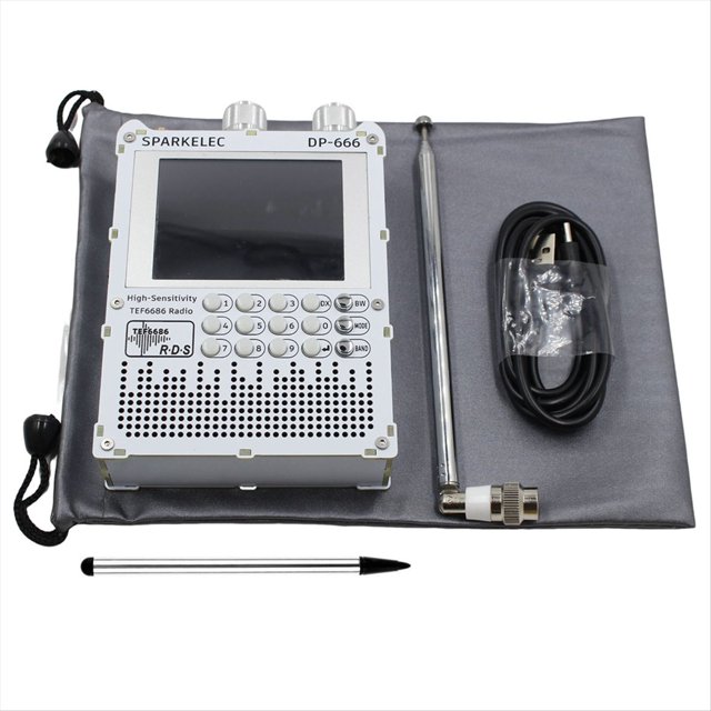 Radio DP-666 de Alta Sensibilidad con Pantalla Táctil IPS de 2,8 Pulgadas, Estación de Transmisión de Radio de Corta FM, AM y FM de Banda TEF6686.