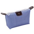 thumbnail image 1 of Bolsas de cosméticos con rayas de nailon, bolsa de maquillaje de viaje con forma de bola de masa hervida (azul) Ygjytge Cuidado Belleza, 1 of 4