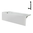 thumbnail image 4 of Streamline NAL-5360-ORB 66 in. x 32 in. Acrylic Left-Hand Drain Alcove Bathtub in Glossy White With External Drain in Matte Oil Rubbed Bronze, 4 of 10