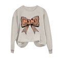 thumbnail image 4 of Xuyuer Women's Printed Long Sleeve Round Neck Casual Hoodless Sweatshirt, Comfortable Pullover Top for Mother's Day Gifts, Family Events and Relaxed Everyday Wear, 4 of 6