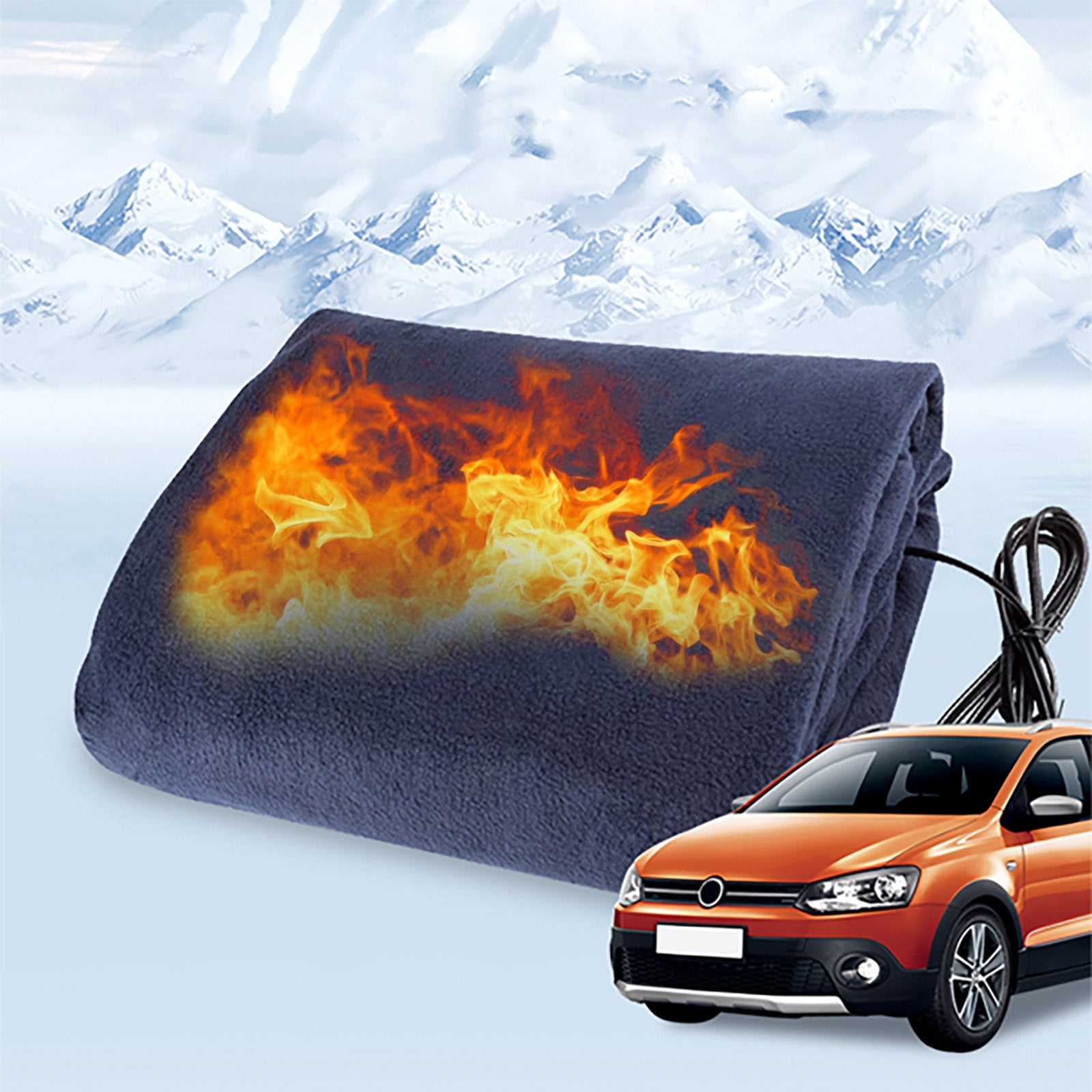 Heated Blanket Car Electric Blanket 12V Electric Heated Travel Blanket Lightweight Portable Electric Blanket For Cars For Cold Weather And Camping Use Navy Giyblacko