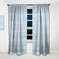 thumbnail image 2 of Designart '3D Light Blue and White Pattern II' Mid-Century Modern Curtain Panel, 2 of 5