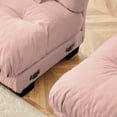 thumbnail image 5 of 94.4" Chenille Cloud Loveseat Sofa, 2-Seater Modern Sectional Couch with 6 Pillows and Ergonomic Design, Tufted Upholstered Seat with Fixing Buckle for Living Room, Bedroom, Pink, 5 of 9