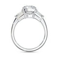 thumbnail image 4 of IGI Certified Lab Grown Diamond Engagement Ring | Center 8.5MM Cushion Cut 3 Stone Solitaire Anniversary Wedding Rings For Women In 18K Solid White Gold | F-G, VS-SI Quality (3.85 Ctw) Ring Size-9, 4 of 7