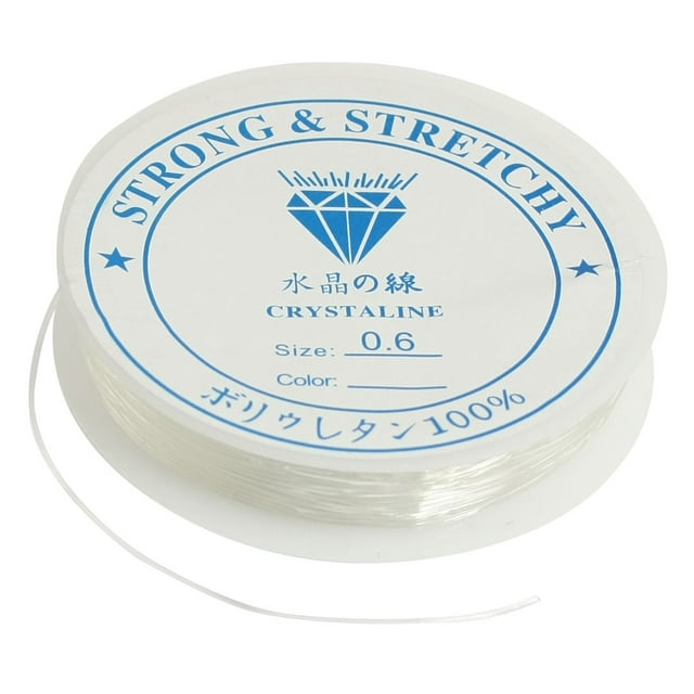 Unique Bargains Elastic Clear Plastic Thread Line Roll for Bead Jewelry Ocaem