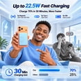 thumbnail image 6 of morfec Magsafe Portable Charger, 12000mAh Magnetic Wireless Power Bank with 20W PD Fast Charging, Slim Wireless Battery Pack Compatible with iPhone 17/16/15/14/13 Series, Sky Blue, 6 of 7