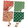 thumbnail image 4 of Christmas Wrapping Paper Roll Classic Gift Wrap Paper Gift Wrapping Gift Packing B 4 Sheets, 4 of 9