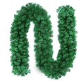 thumbnail image 4 of Guirnalda navideña artificial verde, corona de flores de Pascua, adorno colgante de ratán para árbol de Navidad, 2,7 m, 4 of 5