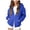 Blue, variant on Quealent Girls Kids Zip Up Hoodies Double Zipper Hooded Sweatshirt with Pockets Zipper Hoodies Soft Oversized Long Sleeve Fall Winter Back to School Clothes (Blue, 7-8 Years)