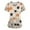 41#Khaki, variant on Cute Cartoon Halloween Themed Scrub Tops Women Ghost Jack O Lantern Bat Print V Neck Short Sleeve Nurse Work Shirts With Functional Pockets
