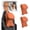 Orange, variant on Aviation-Grade PU Leather Car Headrest, Memory Foam Cervical Support, Fiber-Filled, Ergonomic Pillow for Ultimate Comfort, Universal Fit for Most Cars, SUVs, and Sedans (White,1)