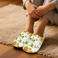 thumbnail image 3 of Uourmeti Frog Butterfly Sunflower House Slippers Soft Plush Fuzzy Comfy Non Slip Indoor Outdoor Shoes Warm Cozy Memory Foam Sole Lightweight For Women Men, 3 of 6