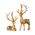 thumbnail image 1 of Elegantes figuras de renos y estatuas de alces para recuerdos, ideales para dormitorios, oficinas o gabinetes de mesa. Dorado, 1 of 9