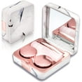 thumbnail image 1 of Vastsoon Contact Lens Case, Portable Cute Eye Contacts Colored Lenses Applicator Remover Tool Kit with Mirror Solution Bottle for Travel Daily Outdoor (Square, Rose Gold), 1 of 6