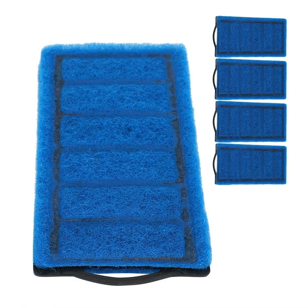 Cartuchos De Filtro Para Acuario/tortugueras | 4 Unidades Azules | Doble Cara, Superabsorbentes | PVC De Calidad | Fácil Instalación