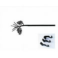thumbnail image 1 of Village Wrought Iron CUR-89-60-S Tringle à Rideau Pomme de Pin - Moyen, 1 of 3