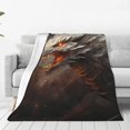 thumbnail image 4 of Cauagu Abstract White Dragon Pattern Flannel Bed Blankets,Fleece Blanket Comfortable Air Conditioning Blanket for Sofa Bed Travel Couch & Living Room -60"x50", 4 of 8