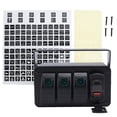 thumbnail image 2 of 3 Gang Rocker Switch Panel DC12 to 24V On Off Toggle Switch with PD Type C and QC3.0 USB Charging Port Voltmeter for Car Trucks Boats RVs, 2 of 7