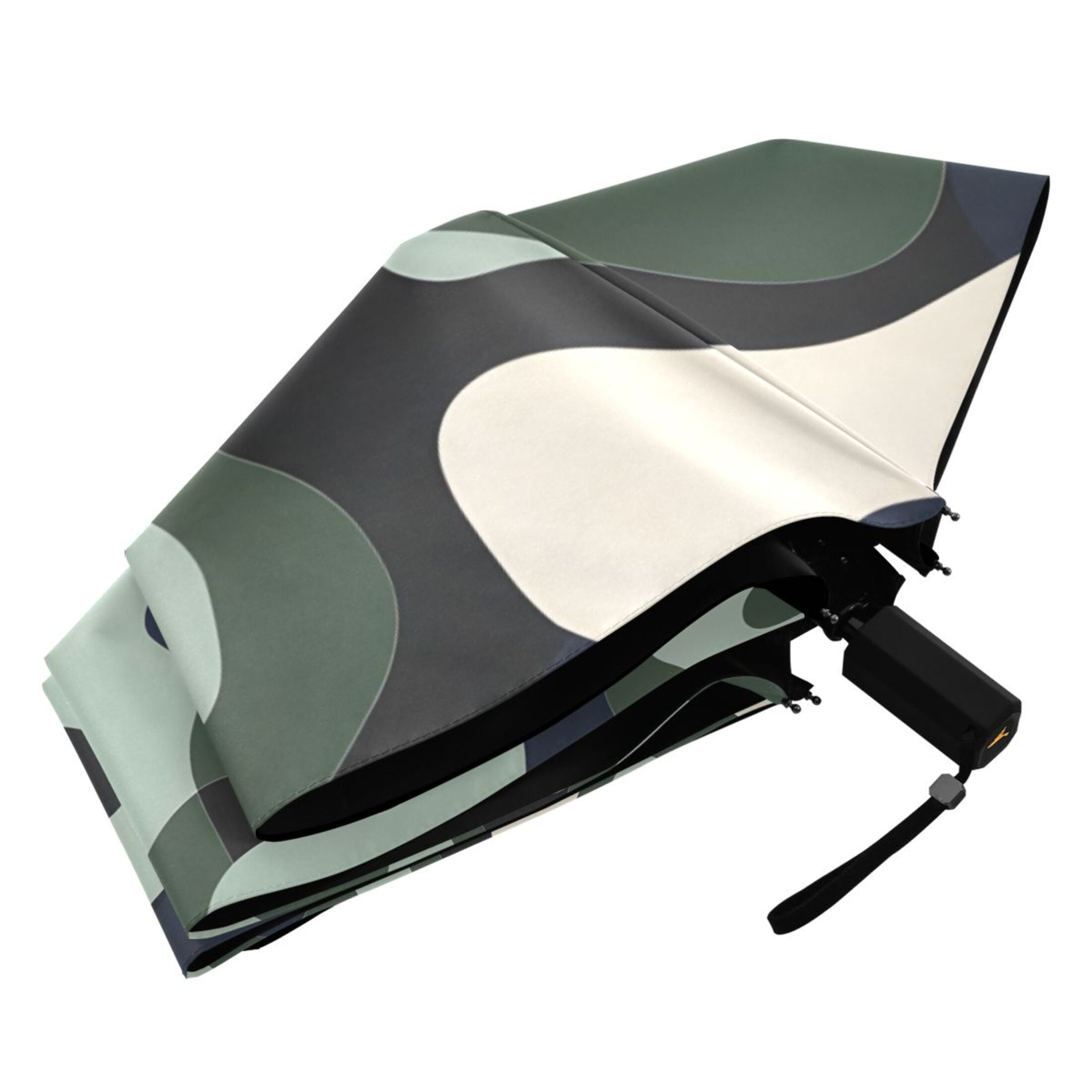 ALAZA Green Graffiti UPF 50+ Compact Folding Umbrella for Rain Travel Umbrella Packable
