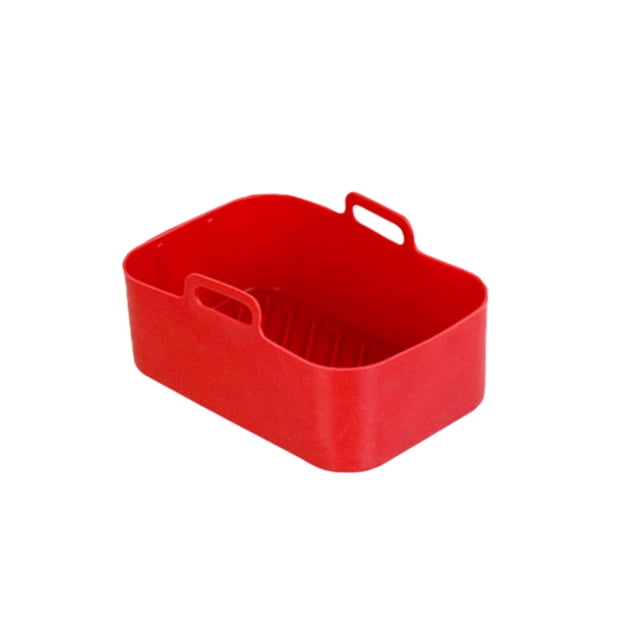 Bandeja de silicona Injueey para freidora de aire color rojo