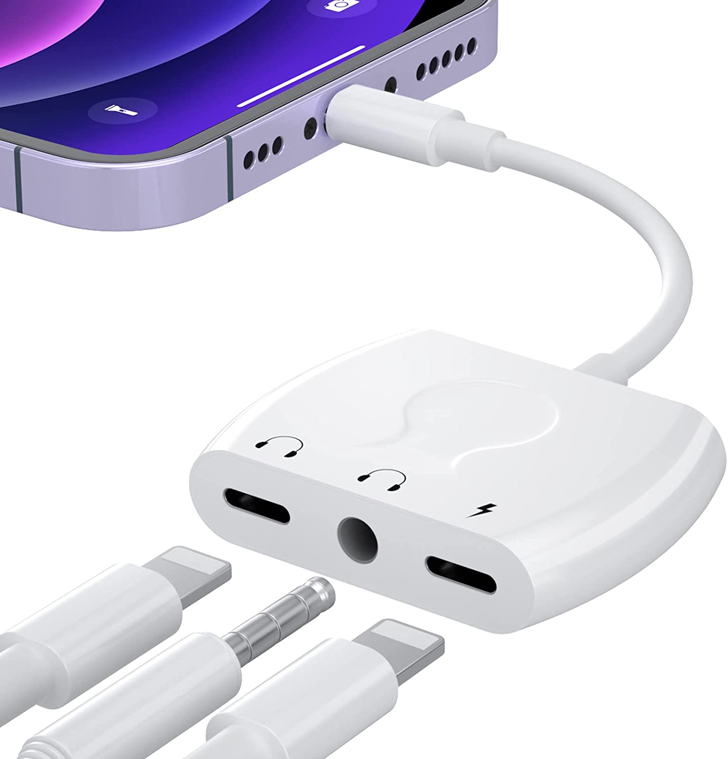 Adaptateur Lightning Vers USB-C Seminer - Pour Casque Audio IPhone/iPad | Pas De Charge, Contrôle Ligne Inclus - 5