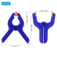 thumbnail image 2 of Uxcell 2 Inch Spring Clamps, 8 Pack Plastic Flexible Anti Slip Strong Clips, Blue, 2 of 7