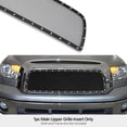 thumbnail image 3 of APS Compatible with Toyota Tundra 2007-2009 Main Upper Stainless Steel Black Mesh Rivet Studs Front Grill Grille Insert TL5464H, 3 of 3