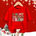 thumbnail image 1 of Camiseta con estampado de In My Christmas Era para niños, informal, de manga corta y cuello redondo, para el día de Navidad, ropa para niños, 1 of 5