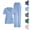 Dark Blue, variant on CHUMUD Women's Scrubs Set – V-Neck Top with Contrast Trim & Elastic Waist Pants Medical Uniforms with Pockets for Nurse, Doctor, Healthcare Workers