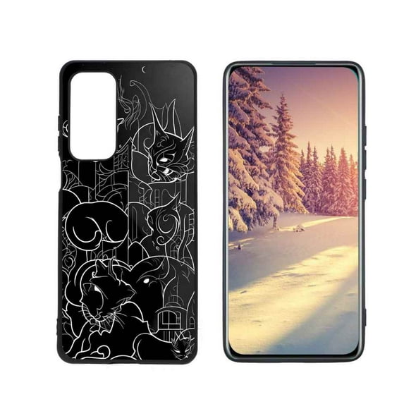 Black-Cats-78 Phone Case, Degined for Motorola MOTO Edge 2021 Case Men Women, Flexible Silicone Shockproof Case for Motorola MOTO Edge 2021