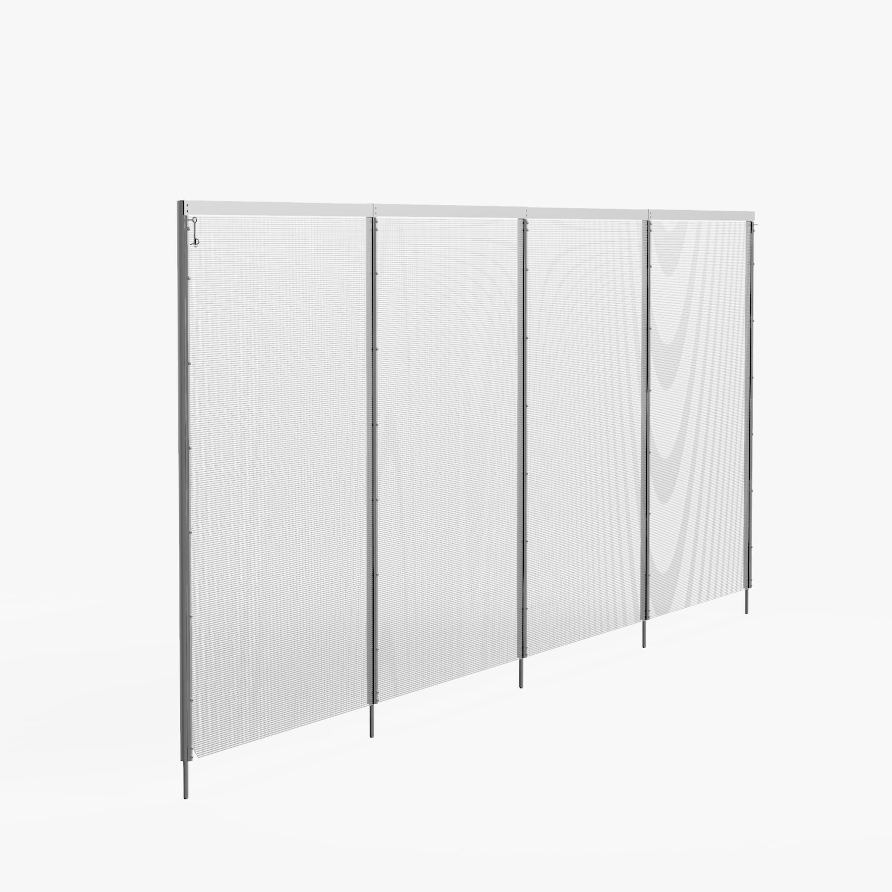 Domi 4.5FT x 48FT DIY Pool Safety Fence,Removable Black Mesh Fence for Inground Pools, Outdoor Backyard Swimming Pool, Garden Pool Protection,Gray